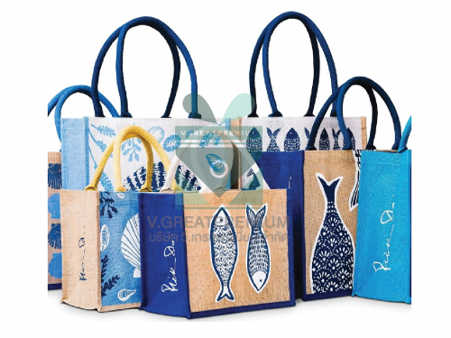Natural Color Lamineated Reusable eco shopping