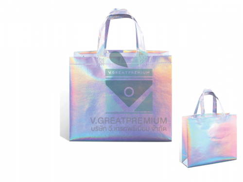 Laminated colored pp nonwoven fabric tote Shopping